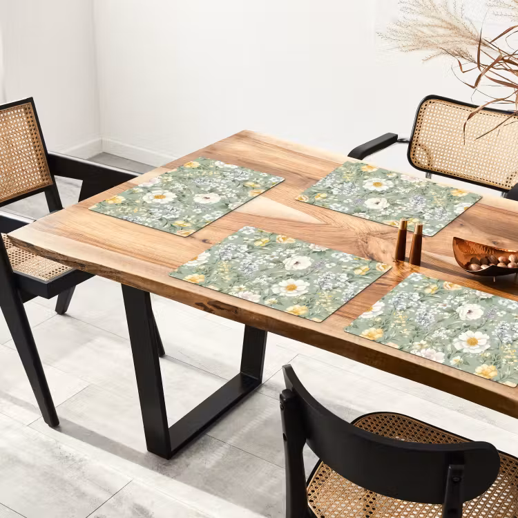 Set de table - Classique - Motif floral - Coloré — 3