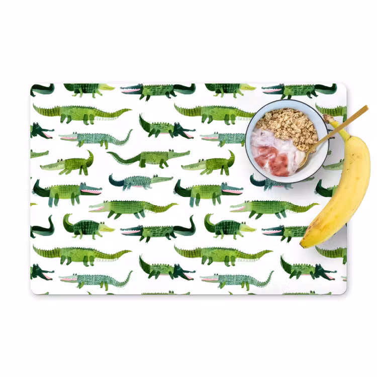 Set de table - crocodile - Ludique - Vert — 1