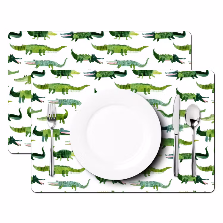 Set de table - crocodile - Ludique - Vert — 2