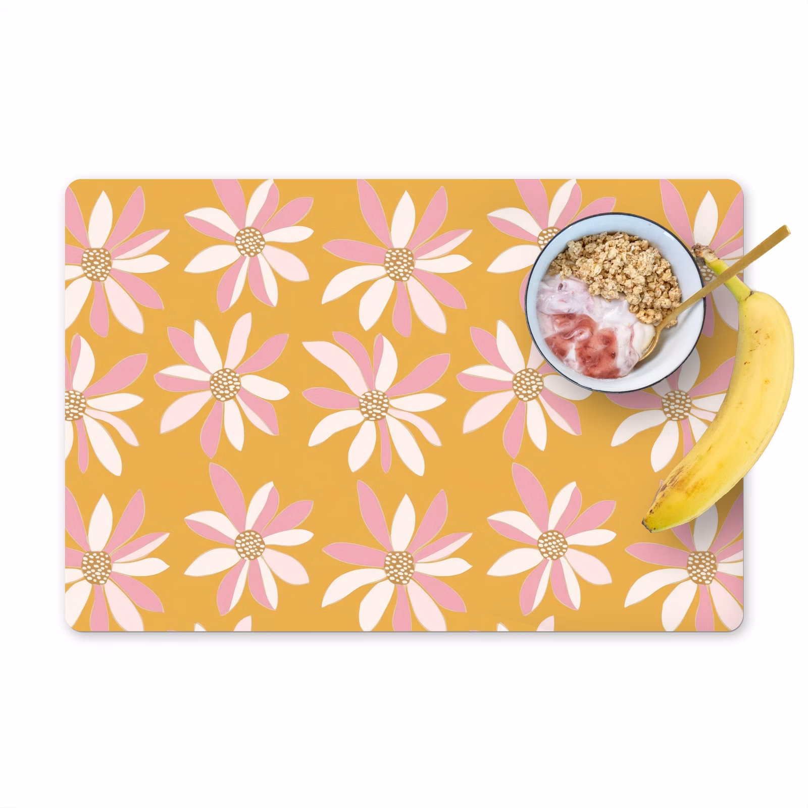 Set de table - Fleurs - Moderne - Jaune — 1