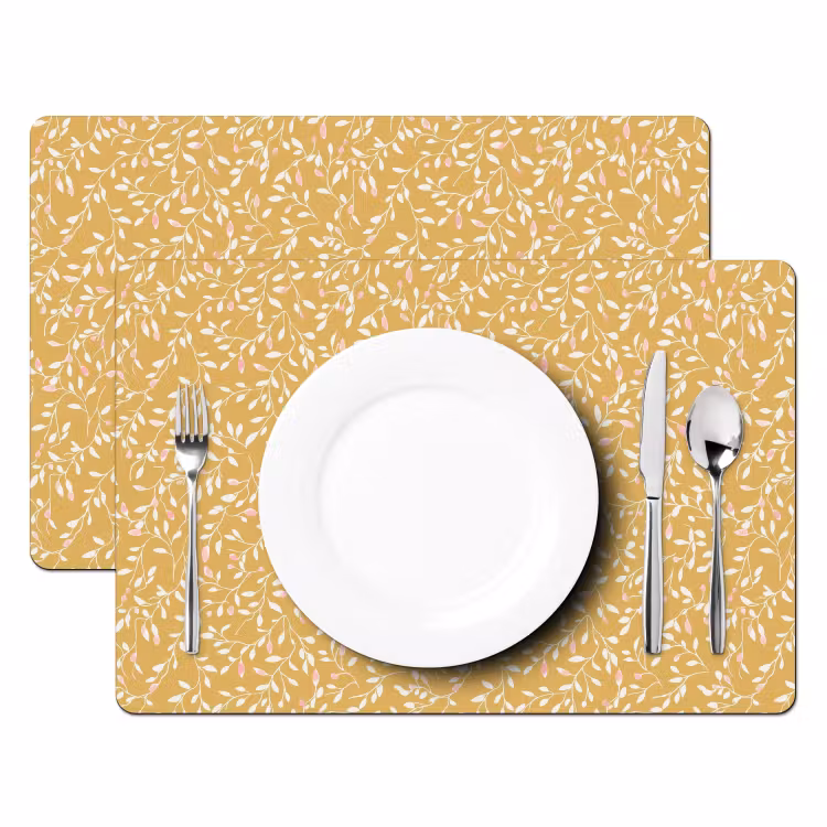 Set de table - Branches - Motif - Ocre — 2