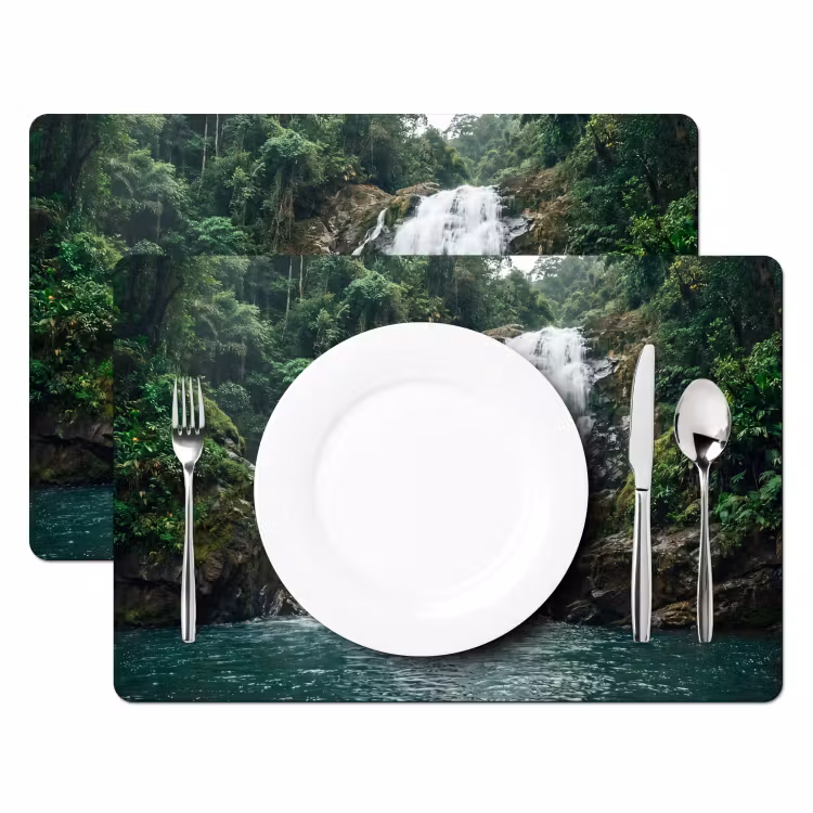 Set de table - Cascade - Forêt - Nature - Vert — 2