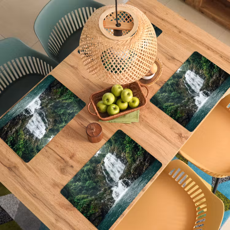 Set de table - Cascade - Forêt - Nature - Vert — 4