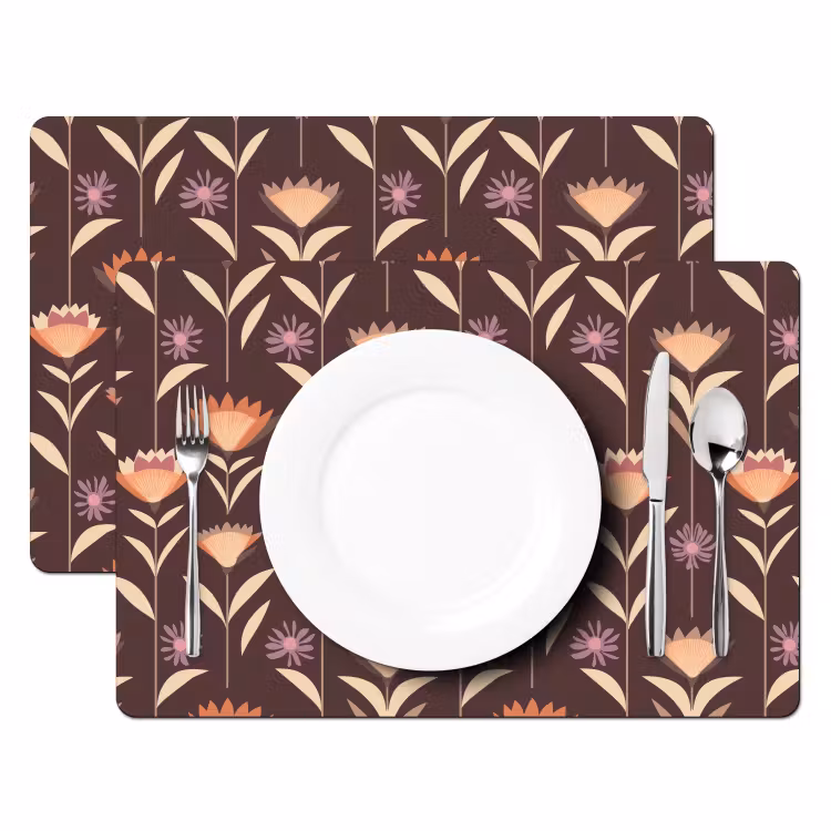 Set de table - Elégant - Rétro - Marron — 2