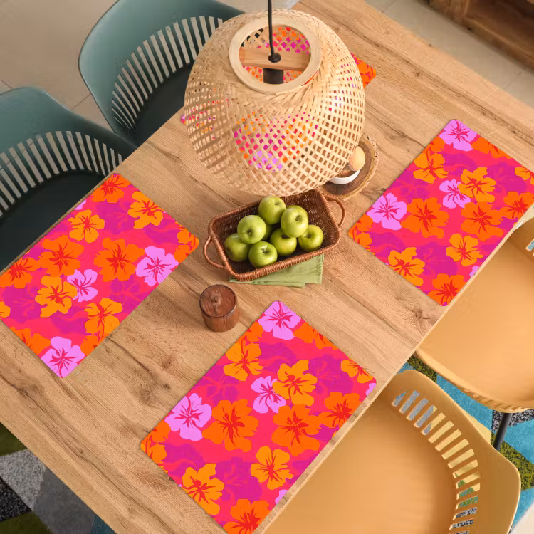 Set de table - Été - Hibiscus - Coloré — 4