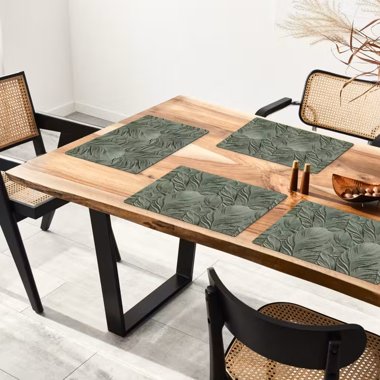 Set de table - Feuilles - Texture - Vert — 3