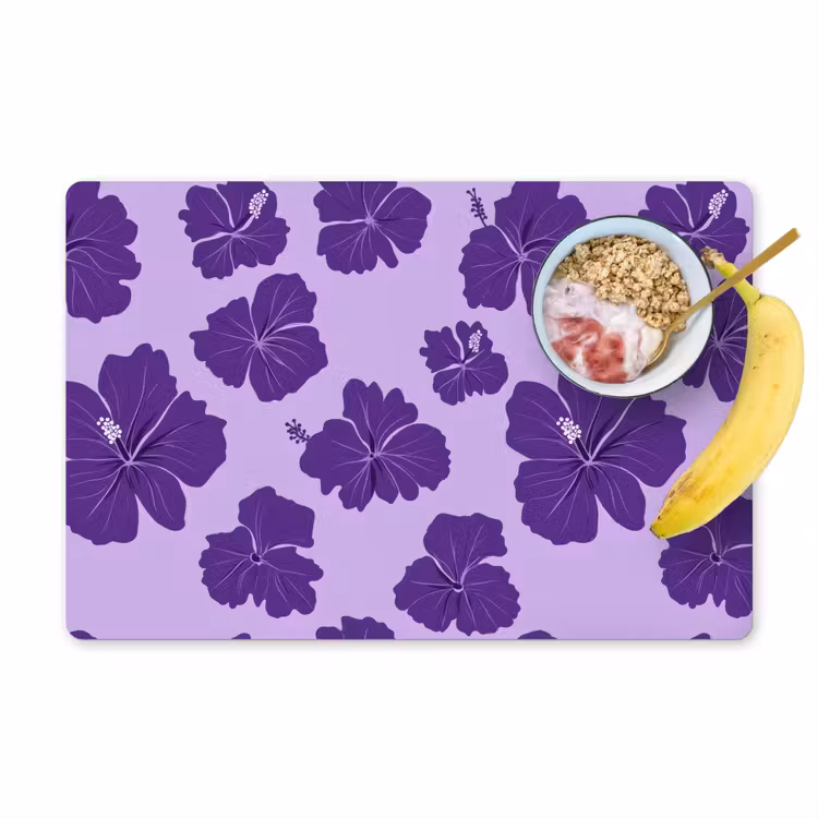 Set de table - Hibiscus - Fleurs - Pourpre — 1