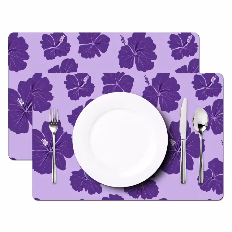 Set de table - Hibiscus - Fleurs - Pourpre — 2