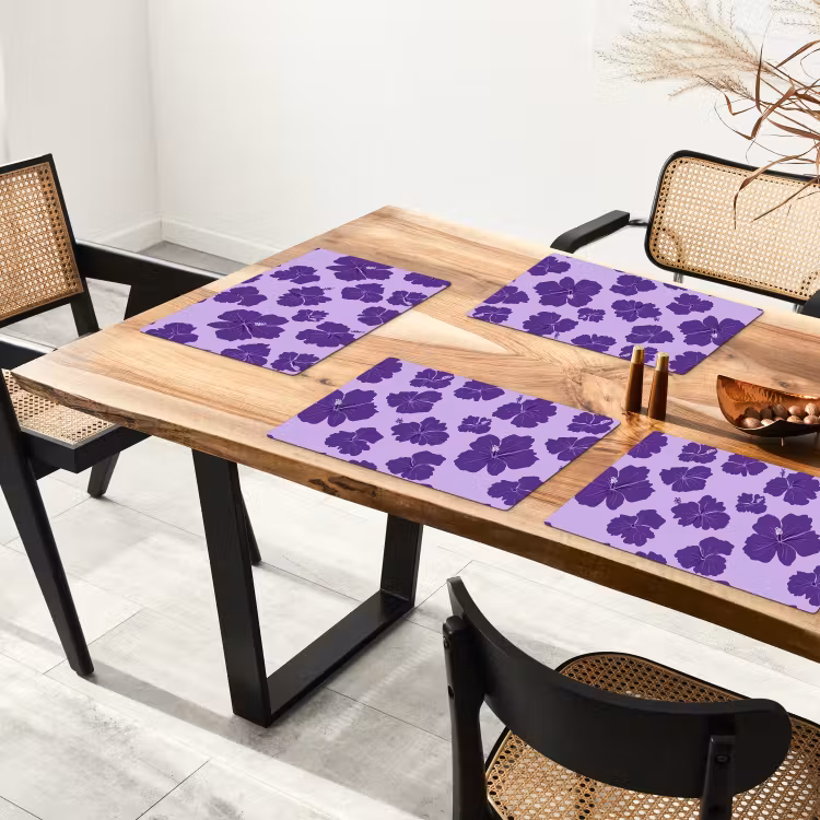 Set de table - Hibiscus - Fleurs - Pourpre — 3