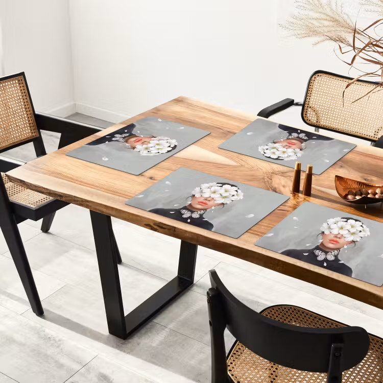 Set de table - Lys - Portrait - Blanc — 3