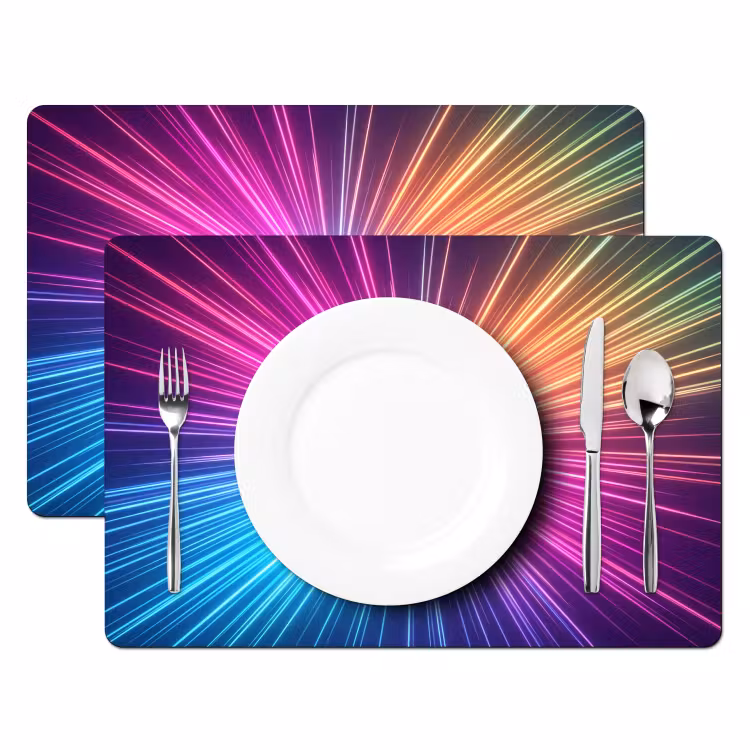 Set de table - Abstrait - Léger - Éclat - Moderne - Coloré — 2