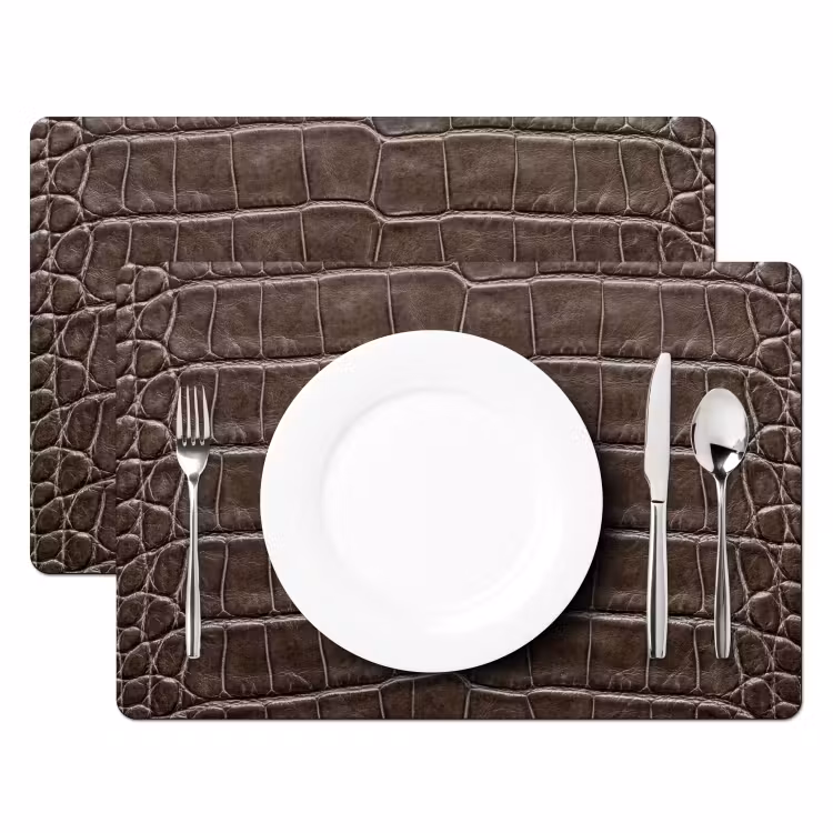 Set de table - Cuir - Crocodile - Mat — 2