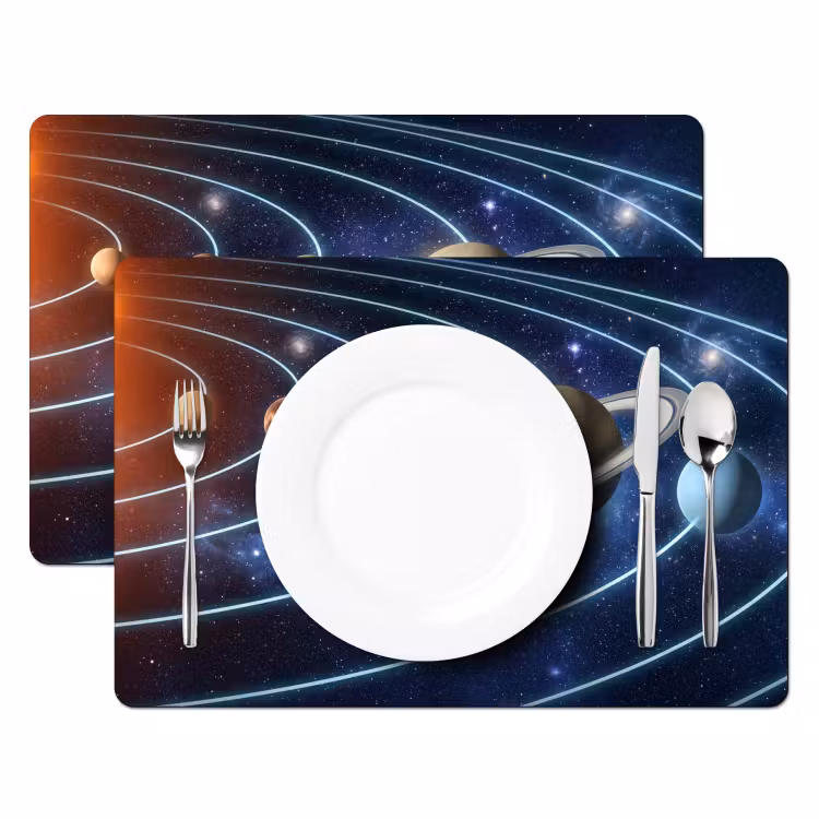 Set de table - Espace - Système solaire - Bleu — 2