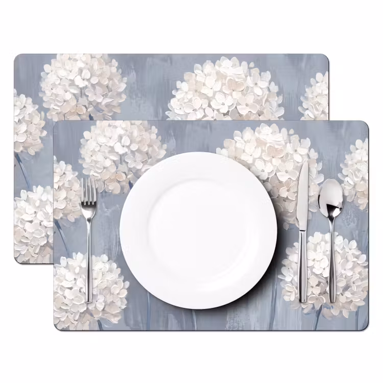 Set de table - Fleurs - Illustration - Bleu — 2