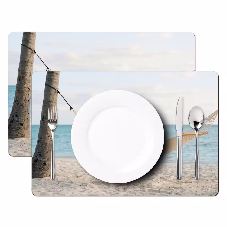 Set de table - Hamac - Plage - Blanc — 2