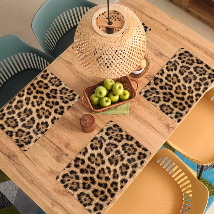 Set de table - Léopard - Manteau - Classique - Marron — 4