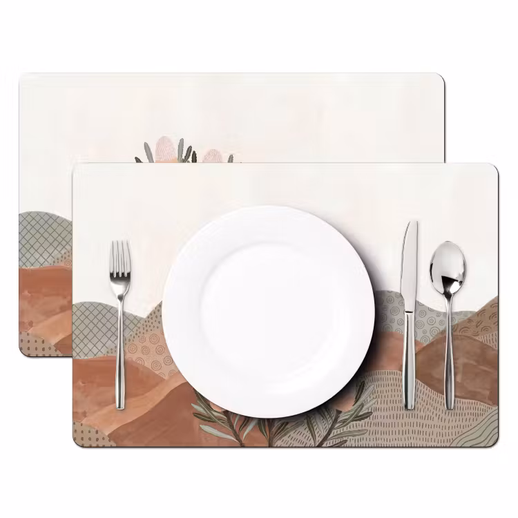Set de table - Moderne - Collines - Terracotta — 2