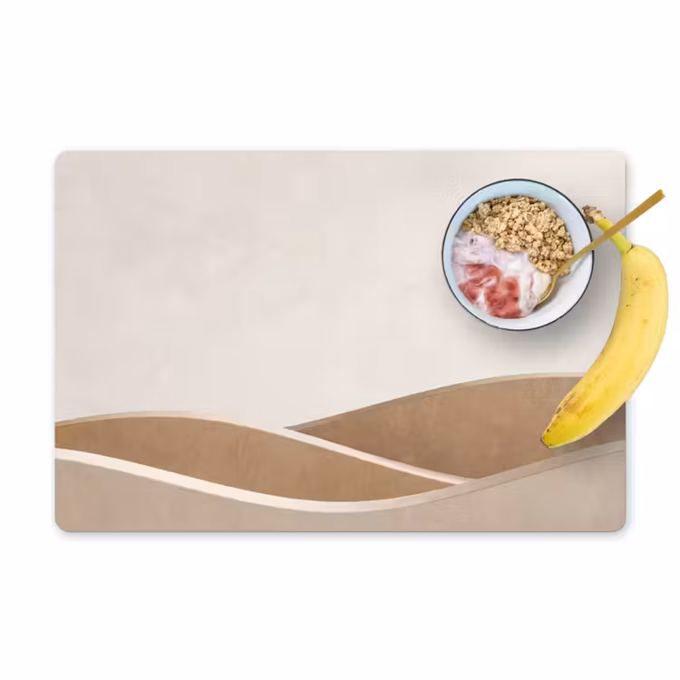 Set de table - Abstrait - Vagues - Moderne - Beige — 1
