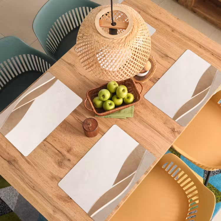 Set de table - Abstrait - Vagues - Moderne - Beige — 4