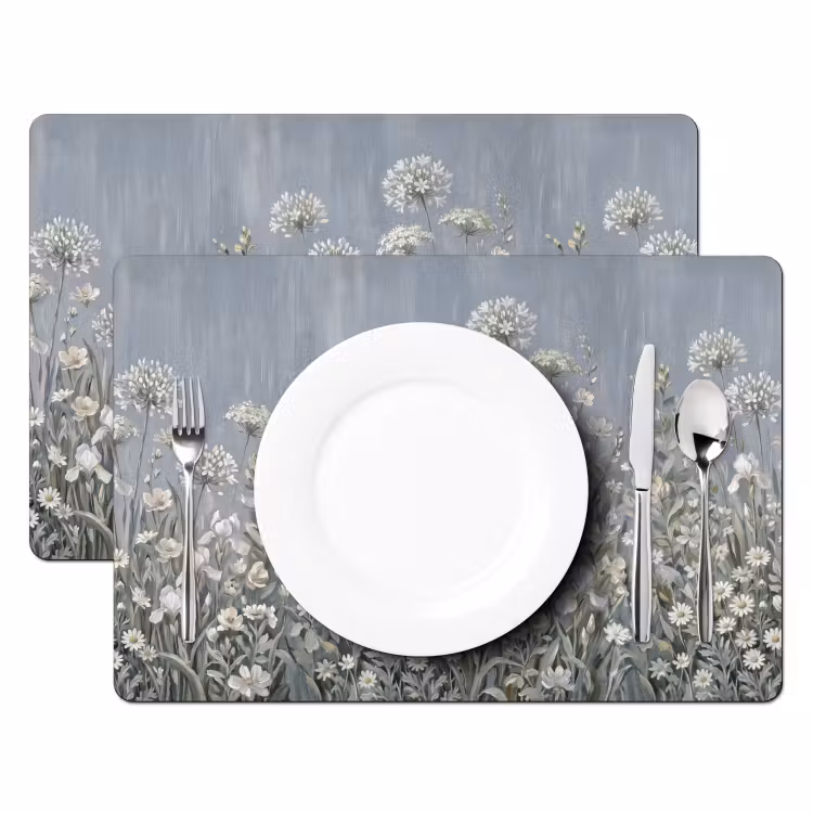 Set de table - Fleurs - Botanique - Bleu — 2