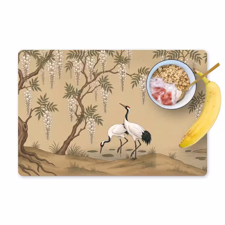 Set de table - Grue - Eau - Beige — 1