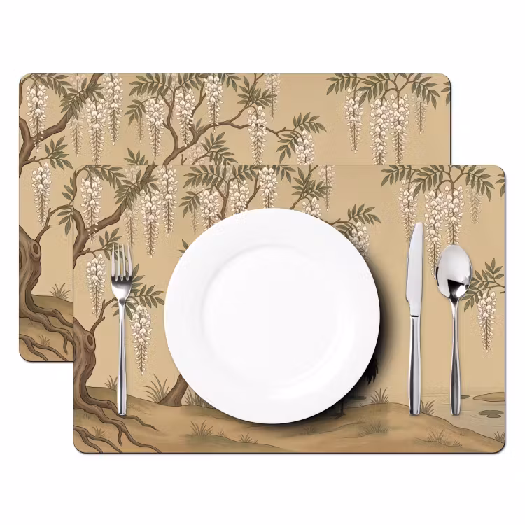 Set de table - Grue - Eau - Beige — 2
