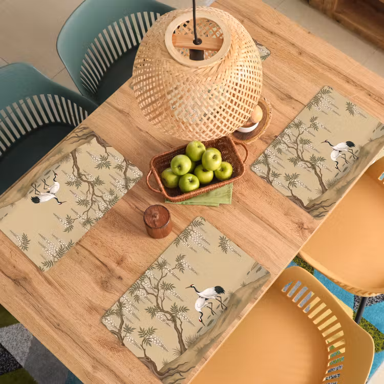 Set de table - Grue - Eau - Beige — 4