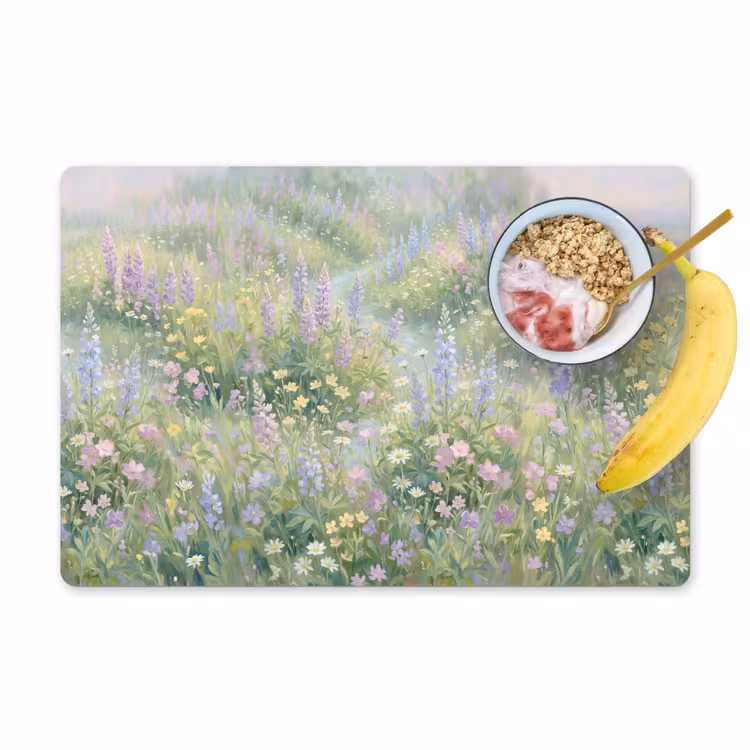 Set de table - Champ de fleurs - Collines - Coloré — 1