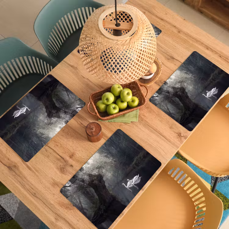 Set de table - Cygnes - Rivière - Forêt — 4