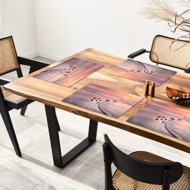 Set de table - Mouettes - Plage - Mer - Rose — 3