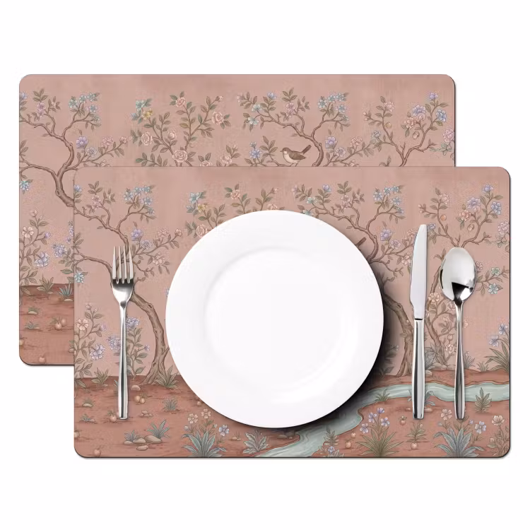 Set de table - Nostalgique - Hérons - Rose — 2