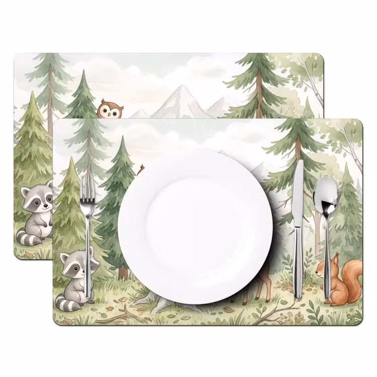 Set de table - Forêt - Animaux - Vert — 2