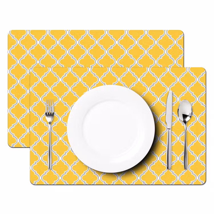 Set de table - Lanterne - Arabesque - Élégante - Jaune — 2