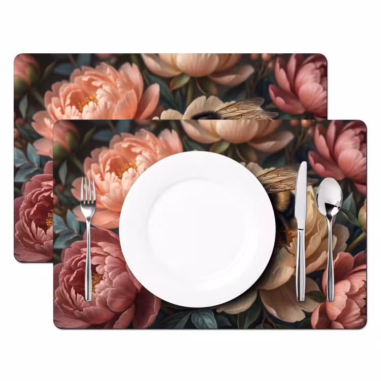 Set de table - Fleurs - Insecte - Nature - Rose — 2