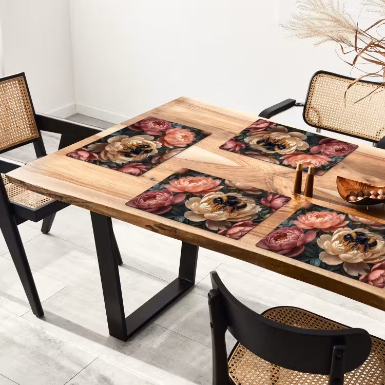 Set de table - Fleurs - Insecte - Nature - Rose — 3