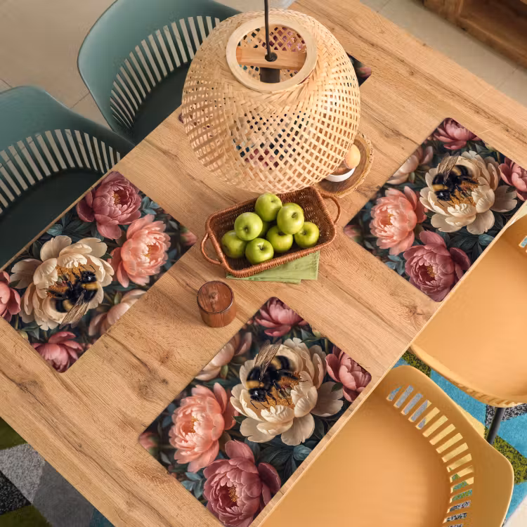 Set de table - Fleurs - Insecte - Nature - Rose — 4