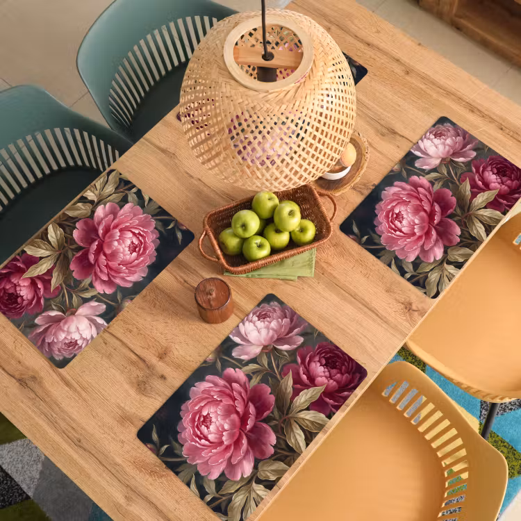Set de table - Fleurs - Rose - Classique - Nature — 4