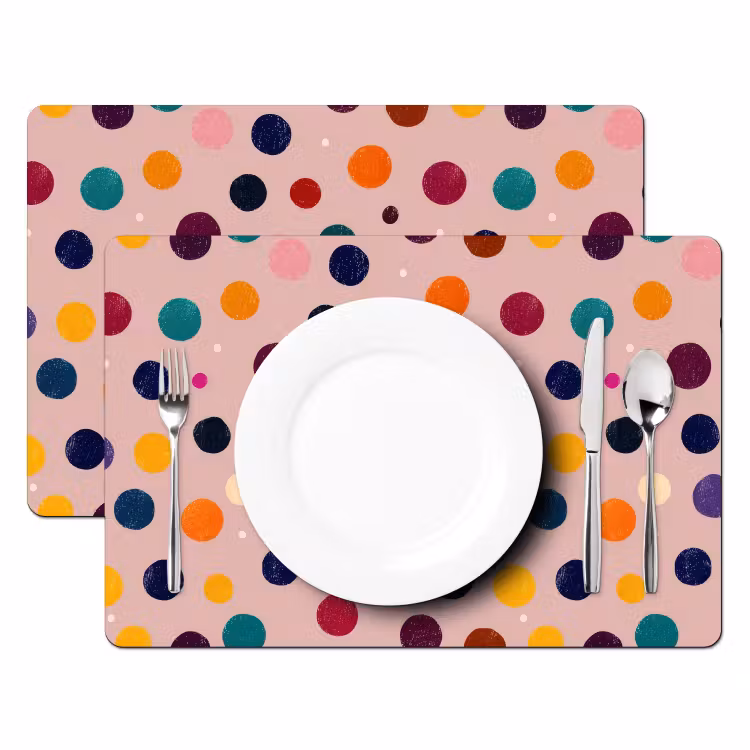 Set de table - Cercles - Motif - Coloré — 2