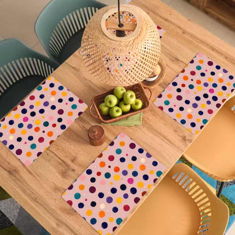Set de table - Cercles - Motif - Coloré — 4