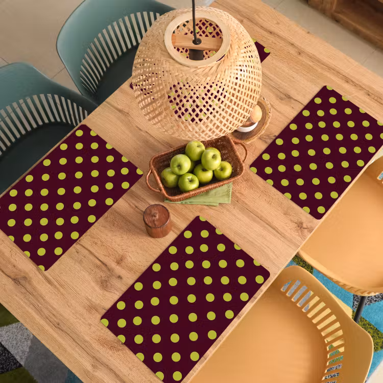 Set de table - Classique - Points - Vert — 4