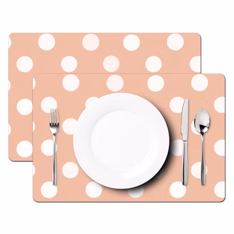 Set de table - Classique - Polka - Peach — 2