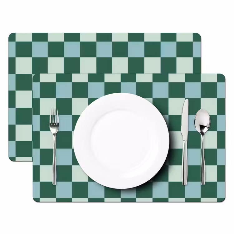 Set de table - Échiquier - Classic - Vert — 2