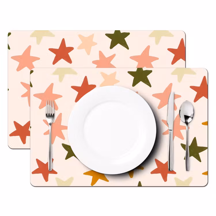 Set de table - Étoiles - Motif - Coloré — 2