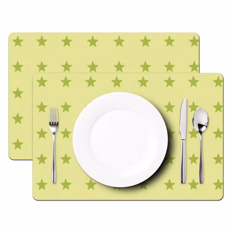 Set de table - Étoiles - Motif - Vert — 2