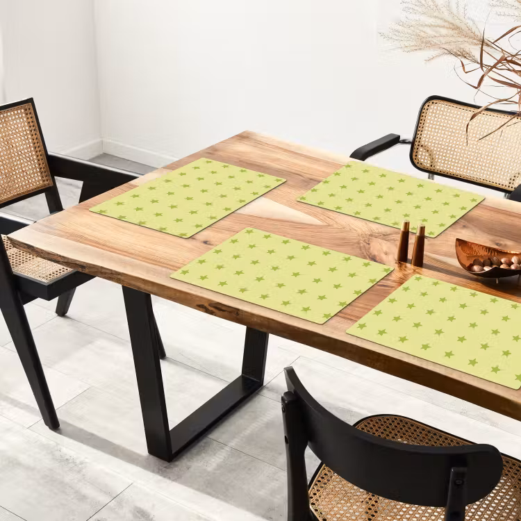 Set de table - Étoiles - Motif - Vert — 3