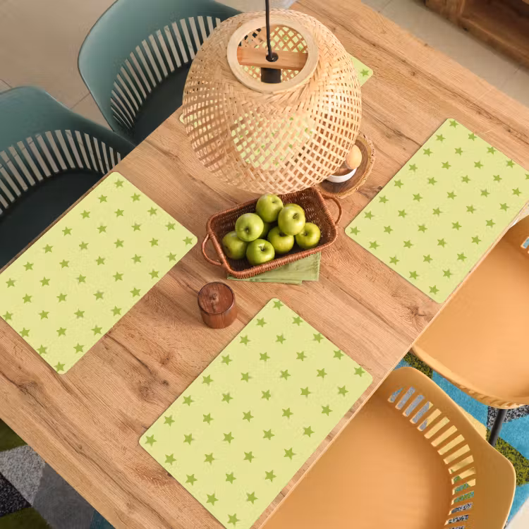 Set de table - Étoiles - Motif - Vert — 4