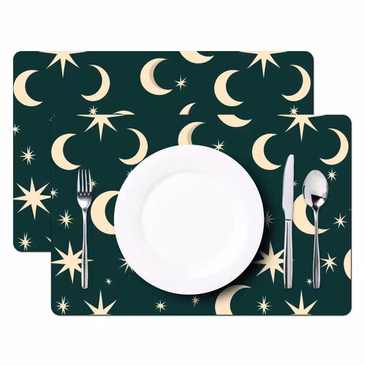 Set de table - Lunes - Étoiles - Vert — 2