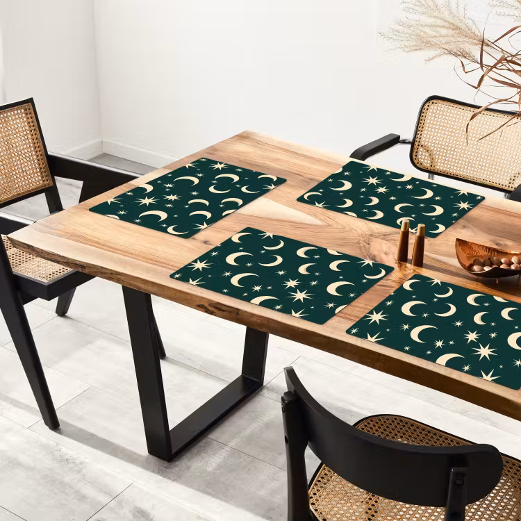 Set de table - Lunes - Étoiles - Vert — 3