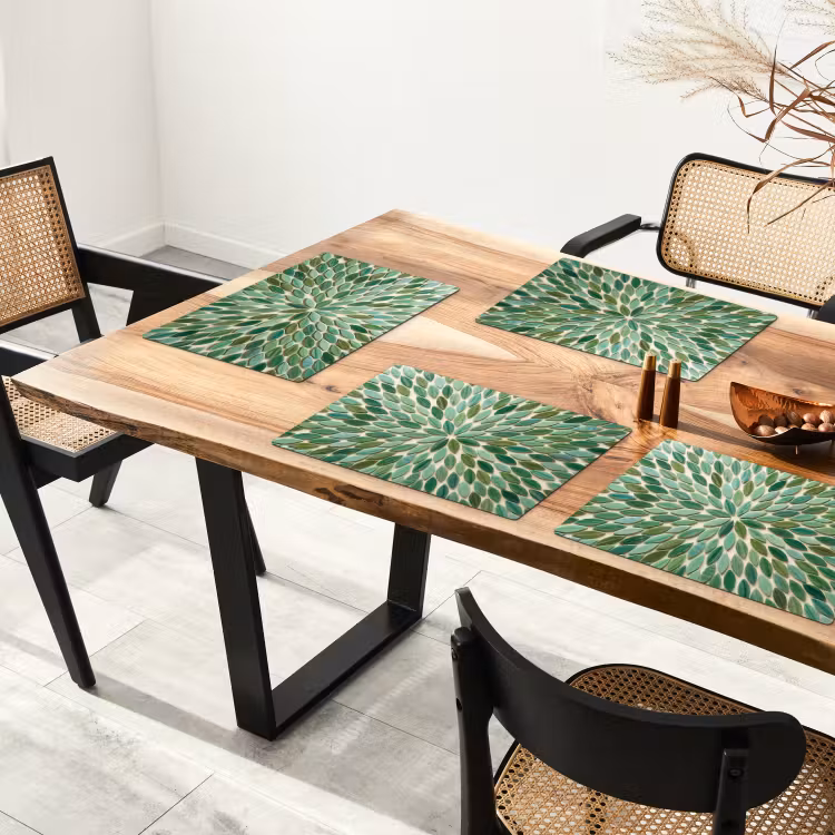 Set de table - Motif - Feuille - Vert - Abstrait — 3