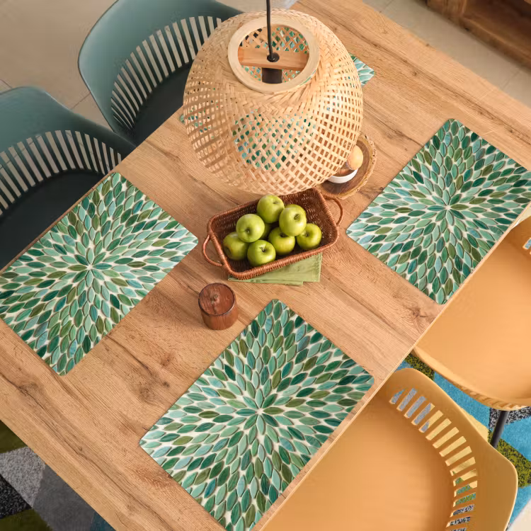 Set de table - Motif - Feuille - Vert - Abstrait — 4